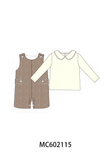 Brown Corduroy Jon Jon Set Aaria Tees