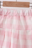 Pink Gingham Skorts Set Aaria Tees