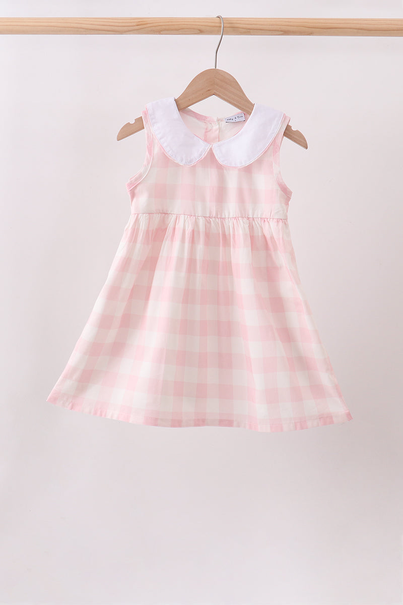 Pink gingham Dress - Aaria Tees Aaria Tees