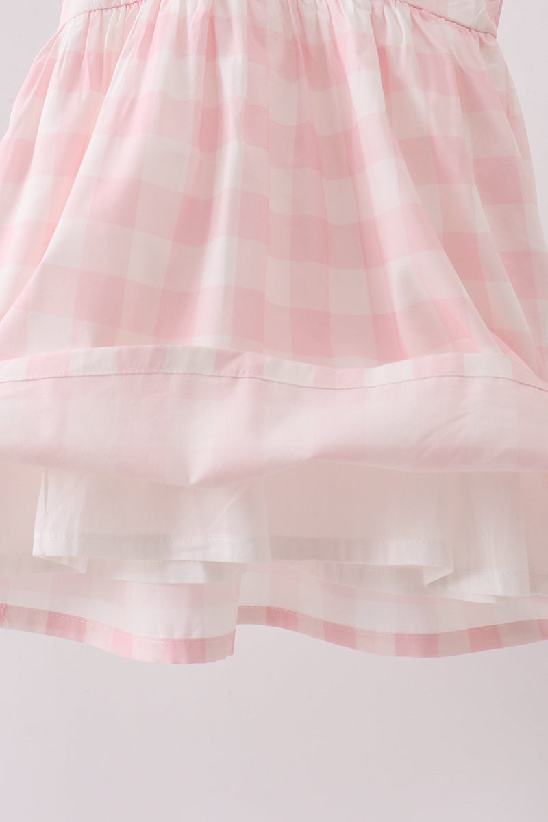 Pink gingham Dress - Aaria Tees Aaria Tees