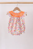 Coral Jesus Loves me Embroidered Floral Bubble Aaria Tees