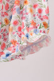 Coral Jesus Loves me Embroidered Floral Bubble Aaria Tees
