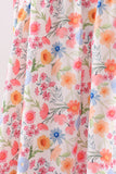 Coral Floral Print Mom Lace Dress Aaria Tees