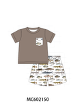 Fish Embroidered Shorts Set Aaria Tees