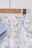 Blue Shark Print Shorts Set - Aaria Tees Aaria Tees