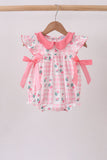 Pink Floral Ruffle Bubble Aaria Tees