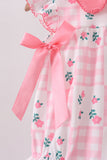 Pink Floral Ruffle Bubble Aaria Tees