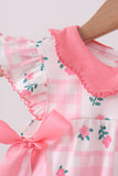 Pink Floral Ruffle Bubble Aaria Tees