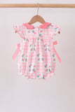Pink Floral Ruffle Bubble Aaria Tees