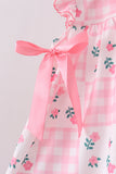 Pink Floral Ruffle Shorts Set Aaria Tees