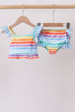 Rainbow Stripe Swimsuit Aaria Tees
