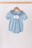 Blue Grid Bubble Aaria Tees