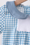 Blue Grid Bubble Aaria Tees
