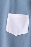 Blue Pocket Grid Shorts Set Aaria Tees