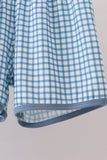 Blue Pocket Grid Shorts Set Aaria Tees