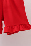 Red Apple Embroidered Set Aaria Tees