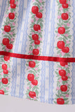 Red Apple Embroidered Dress Aaria Tees
