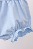 Blue Hydrangea Ruffle Bloomer Set - Aaria Tees Aaria Tees