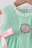 Green Butterfly Smocked Lace Bubble Aaria Tees