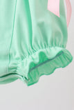 Green Butterfly Smocked Lace Bubble Aaria Tees