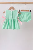 Green Butterfly Smocked Bloomer Set Aaria Tees