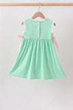 Green Butterfly Smocked Dress Aaria Tees