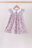 Purple Garden Ruffle Dress Aaria Tees