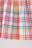 Red ABC Embroidered Plaid Bloomer Set Aaria Tees