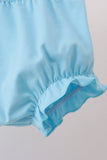 Blue Plaid Ruffle Bloomer Set Aaria Tees