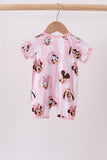 Pink character bamboo romper Aaria Tees