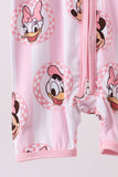 Pink character bamboo romper Aaria Tees
