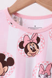Pink character bamboo pajama set Aaria Tees