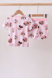 Pink character bamboo pajama set Aaria Tees