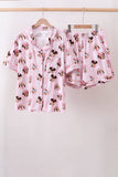 Pink character bamboo pocket mom pajama set Aaria Tees