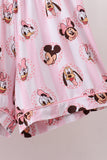 Pink character bamboo pocket mom pajama set Aaria Tees