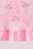 Pink Floral Ruffle Bloomer Set Aaria Tees