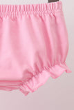 Pink Floral Ruffle Bloomer Set Aaria Tees