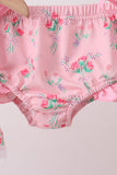 Pink Floral Ruffle 2pc Swimsuit Aaria Tees