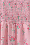 Pink Floral Smocked Mom Dress Aaria Tees