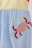 Blue Crab Applique Bubble - Aaria Tees Aaria Tees