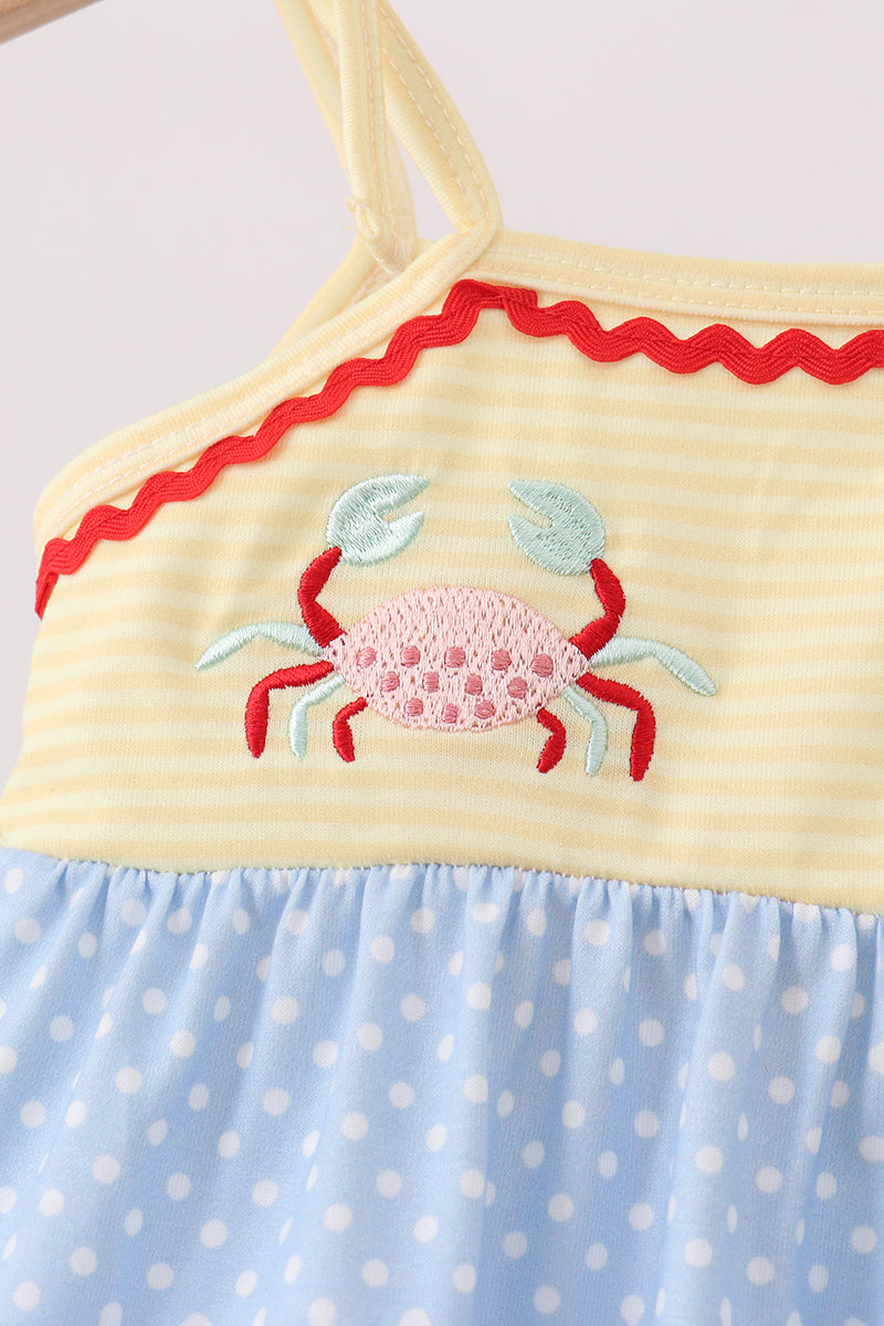 Blue Crab Applique Bubble - Aaria Tees Aaria Tees