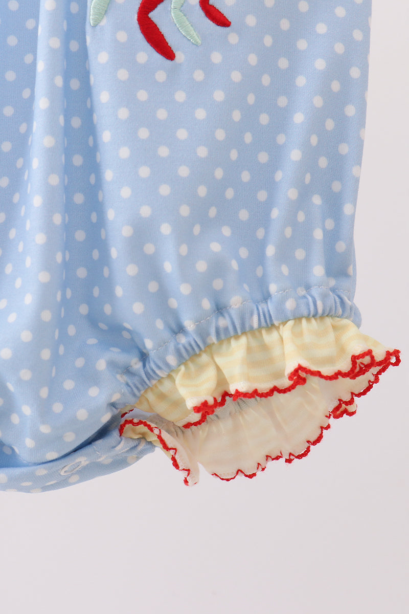 Blue Crab Applique Bubble - Aaria Tees Aaria Tees