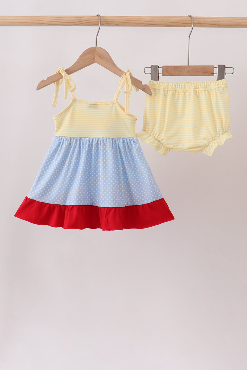 Blue Crab Applique Bloomer Set - Aaria Tees Aaria Tees