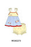 Blue Crab Applique Bloomer Set Aaria Tees