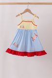 Blue Crab Applique Dress - Aaria Tees Aaria Tees