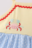 Blue Crab Applique Dress - Aaria Tees Aaria Tees