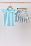 Floral Print Skorts Set Aaria Tees