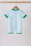 Green grid pocket romper Aaria Tees