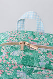 Green floral ruffle backpack Aaria Tees