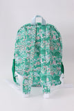 Green floral ruffle backpack Aaria Tees